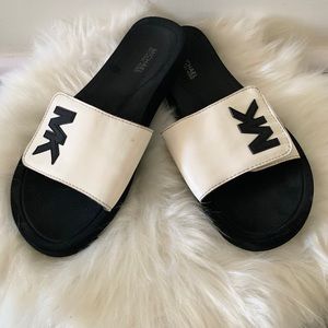 Michael Kors Signature Logo Pool Slide Sandals